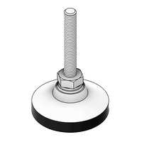 MODULAR SOLUTIONS FOOT PAD - 50MM X M8 - METAL CLAD NBR ANTI-SLIP PAD